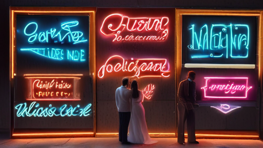 custom neon signs wedding